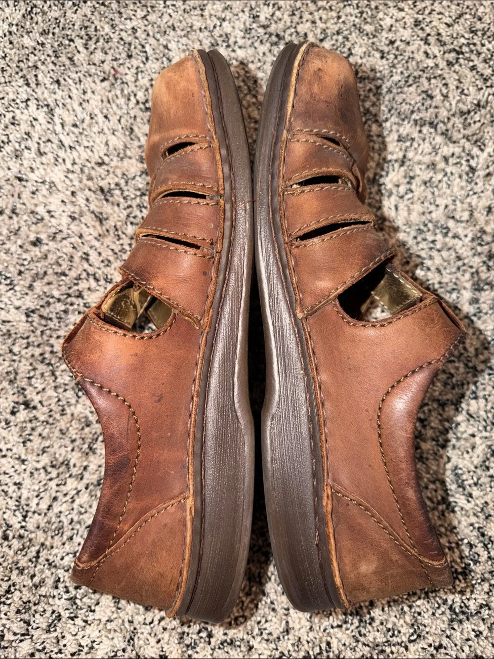 Birkenstock Footprints Merced Sandals Brown Leather Men's Size 10